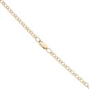 9ct Yellow Gold Cubic Zirconia Witch Pendant and Chain 26"