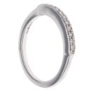 9ct White Gold 0.06ct Diamond Half Eternity Ring