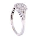 9ct White Gold 0.50ct Diamond Cluster Ring