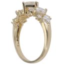 14ct Yellow Gold Cubic Zirconia Cluster Ring