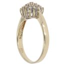 9ct Yellow Gold 0.25ct Diamond Cluster Ring