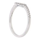 18ct White Gold 0.20ct Brilliant Cut Diamond Wishbone Ring