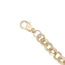 9ct Yellow Gold Patterned and Plain Belcher 8"