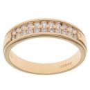 18ct Yellow Gold 0.30ct Brilliant Cut Two Row Diamond Ring