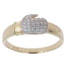 9ct Yellow Gold Cubic Zirconia Boxing Glove Ring