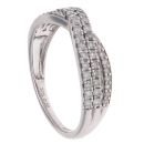 9ct White Gold 0.50ct Brilliant Cut Diamond Crossover Ring