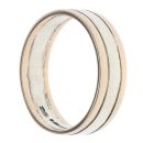 9ct Yellow and White Gold Wedding Band 5mm