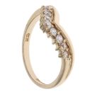 9ct Yellow Gold Cubic Zirconia Wishbone Ring