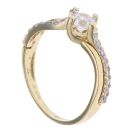 18ct Yellow Gold Cubic Zirconia Single Stone Ring