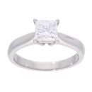 Platinum 1.04ct Diamond Princess Cut Solitaire Ring