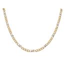 9ct Yellow And White Gold Fancy Chain 16"