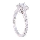 14ct White Gold 0.81ct Princess Cut Diamond Cluster Ring