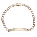 9ct Yellow Gold ID Curb Bracelet 8"