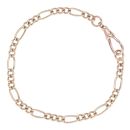9ct Yellow Gold Figaro Bracelet 7.5"