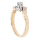 18ct Yellow Gold 0.25ct Diamond Two Stone Ring