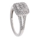 9ct White Gold 0.50ct Brilliant Cut Diamond Cluster Ring