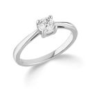 9ct White Gold 0.25ct Diamond Solitaire Ring