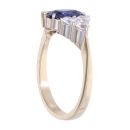 9ct Yellow Gold Cubic Zirconia And Purple Stone Set Ring