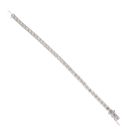 9ct White Gold 5.75ct Diamond Tennis Bracelet 7"