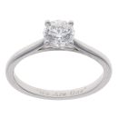 Platinum 0.91ct Brilliant Cut Diamond Solitaire Ring