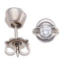 18ct White Gold 0.25ct Brilliant Cut Diamond Solitaire Stud Earrings