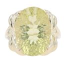 9ct Yellow Gold Prasiolite Single Stone Ring