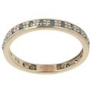 9ct Yellow Gold 0.35ct Brilliant Cut Blue And Colourless Diamond Full Eternity Ring