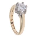 9ct Yellow Gold Cubic Zirconia Solitaire Ring