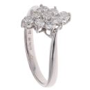18ct White Gold 0.55ct Brilliant Cut Diamond Cluster Ring