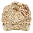 9ct Yellow Gold Patterned Saddle Ring