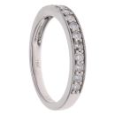 18ct White Gold 0.36ct Brilliant Cut Diamond Half Eternity Ring