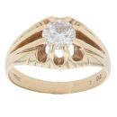 9ct Yellow Gold 1.00ct Diamond Signet Ring