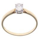 18ct Yellow Gold 0.54ct Oval Cut Diamond Solitaire Ring