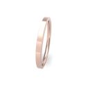 18ct Rose Gold 2mm Soft Chamfered Edge Wedding Band