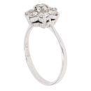 14ct White Gold 0.90ct Brilliant Cut Diamond Cluster Ring