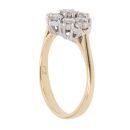 18ct Yellow Gold Cubic Zirconia Cluster Ring