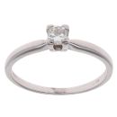 18ct White Gold 0.33ct Princess Cut Diamond Solitaire Ring