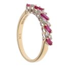 18ct Yellow Gold 0.15ct Diamond And Ruby Ring