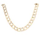 9ct Yellow Gold Plain and Patterned Curb Chain 26"