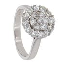 18ct White Gold 1.30ct Diamond Cluster Ring