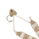 9ct Yellow Gold Heart Gate Bracelet 7"