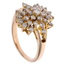 14ct Yellow Gold 1.25cts Diamond Cluster Ring