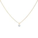 18ct Yellow Gold 0.25ct Brilliant Cut Diamond Solitaire Pendant And Chain 18"