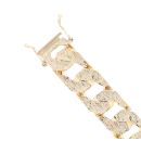 9ct Yellow Gold Curb Bark ID Bracelet 8.5"