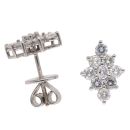 18ct White Gold 1.00ct Brilliant Cut Diamond Cluster Stud Earrings