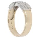 9ct Yellow Gold 0.50ct Brilliant Cut Diamond Four Row Ring