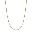 22ct Yellow Gold Rhodium Bead Necklace for Daily Wear