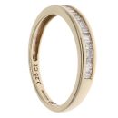 9ct Yellow Gold 0.25ct Princess And Baguette Cut Diamond Ring