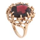 9ct Yellow Gold Single Stone Garnet Ring