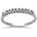 9 Carat White Gold 0.22 Pts Diamond Half Eternity Ring